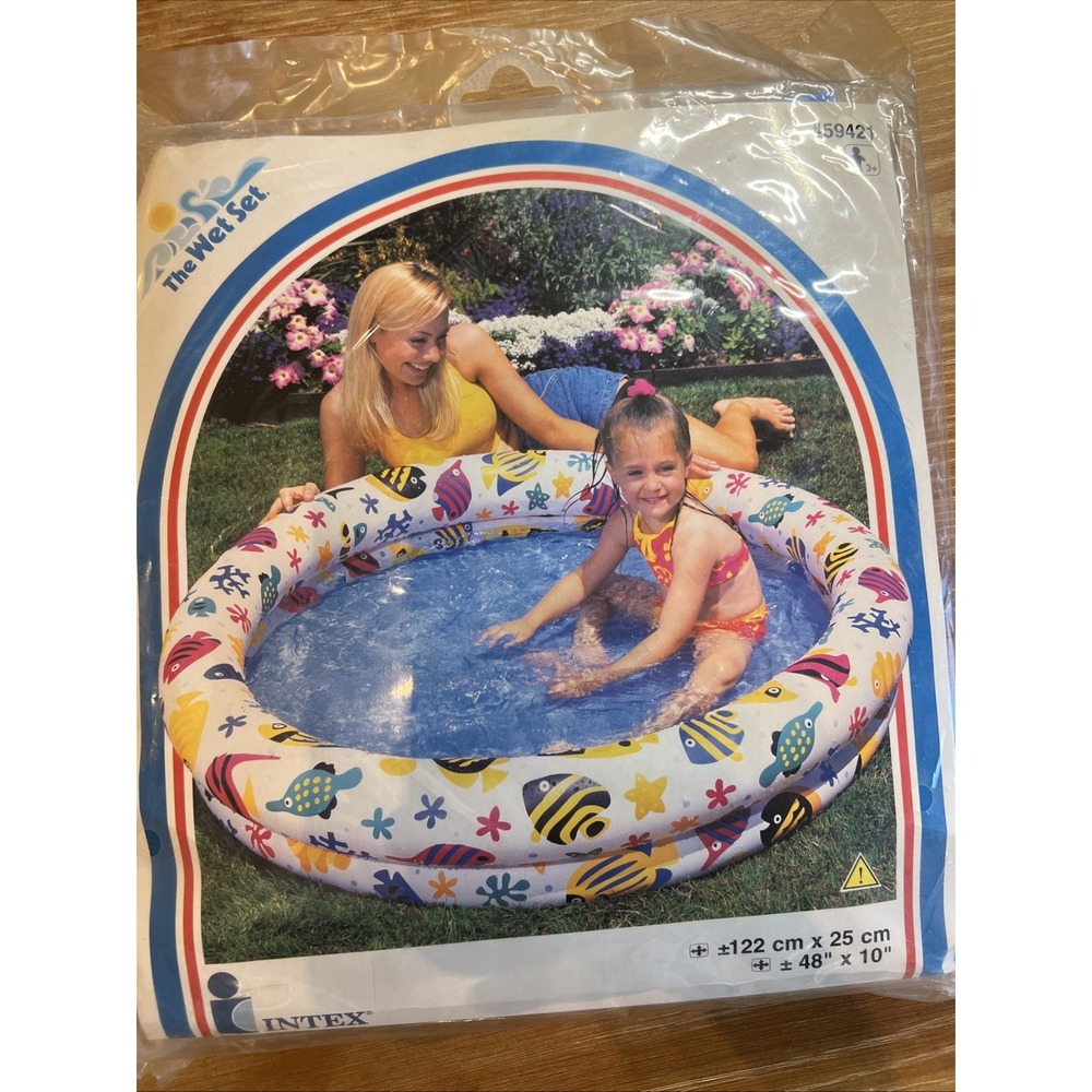VTG NEW 1999 INTEX‎ WET SET 2 Ring Kids 48" x 10" Inflatable Swimming Pool 59421